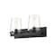 Z-Lite Callista 2 Light Vanity, Matte Black & Clear 3032-2V-MB - alternate 7